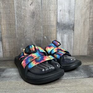 Womens Chaco Chillos Rainbow Tie Dye Slip On Hiking Trail Sandals Slides Size 8